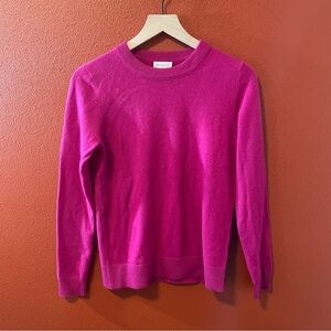 Jennie Liu‎ Women’s 100% Cashmere Berry Plum Solid Crewneck Sweater